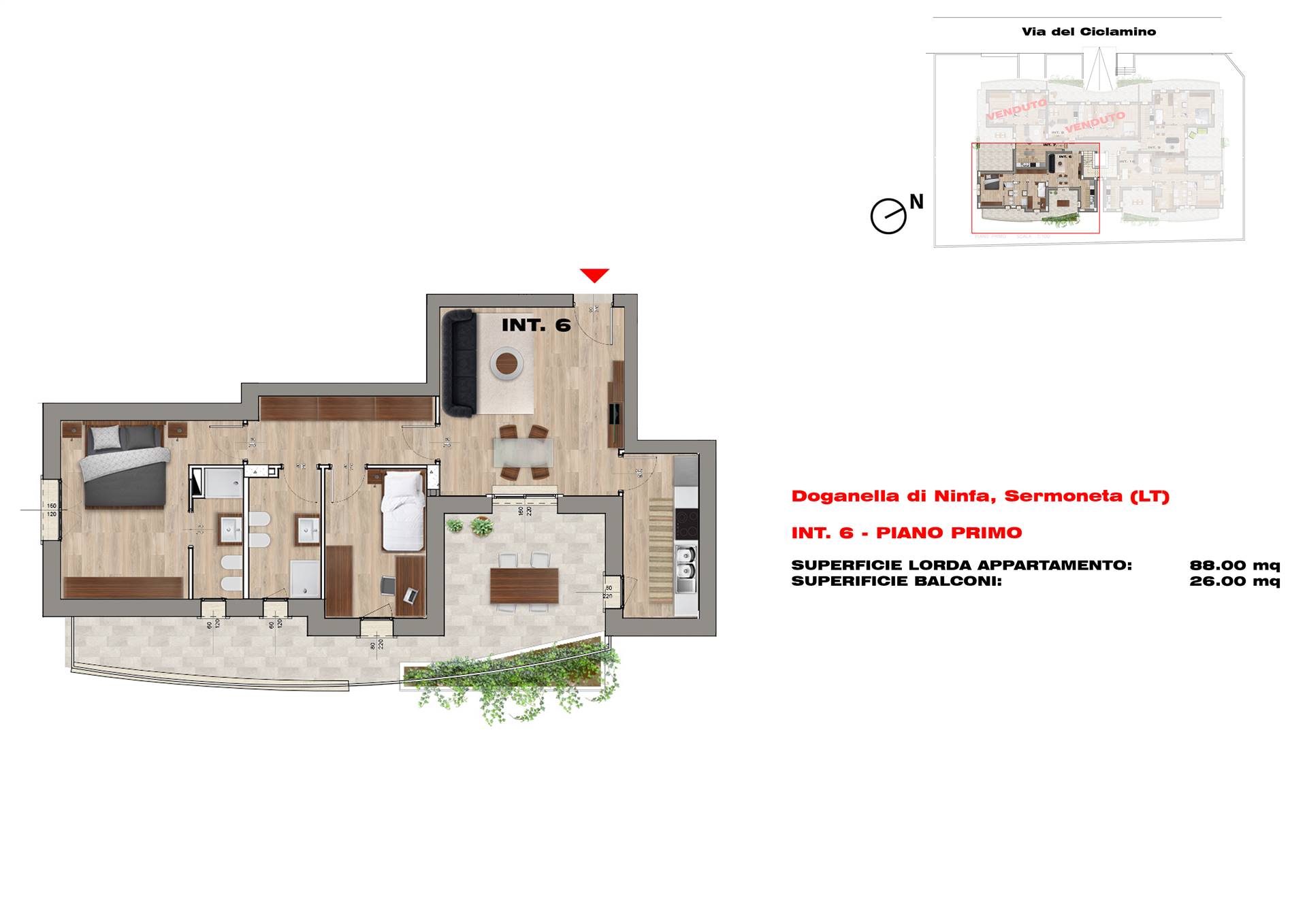 Appartamento in vendita a Sermoneta, 5 locali, zona Località: BIVIO DI DOGANELLA, prezzo € 195.000 | PortaleAgenzieImmobiliari.it