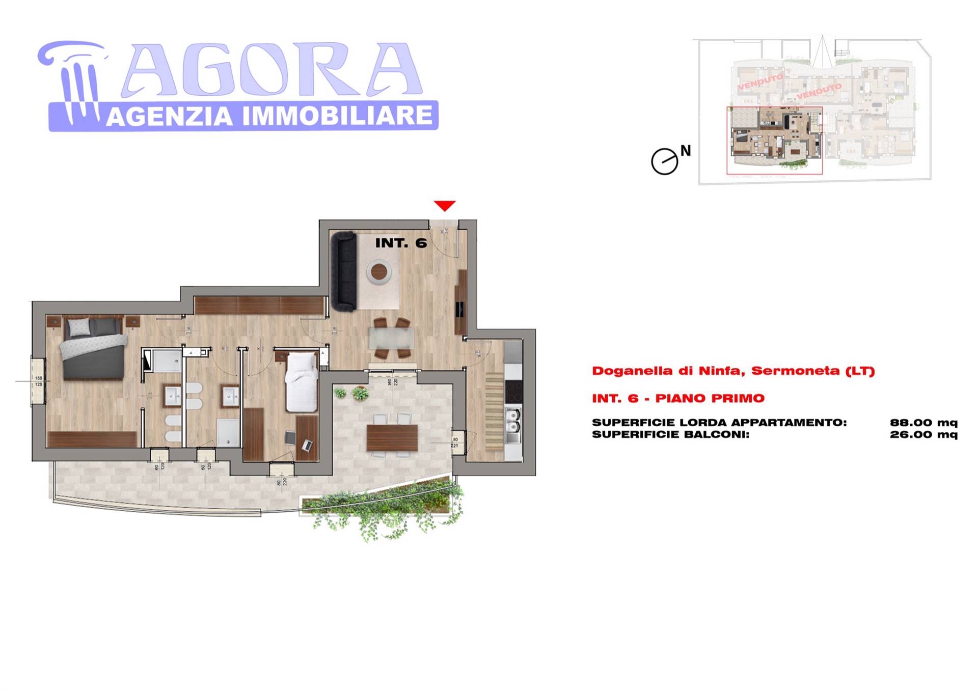 Appartamento in vendita a Sermoneta, 5 locali, zona Località: BIVIO DI DOGANELLA, prezzo € 195.000 | PortaleAgenzieImmobiliari.it