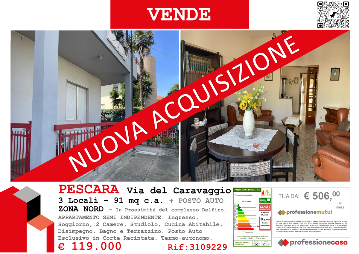 Appartamento in vendita a Pescara, 3 locali, prezzo € 119.000 | PortaleAgenzieImmobiliari.it