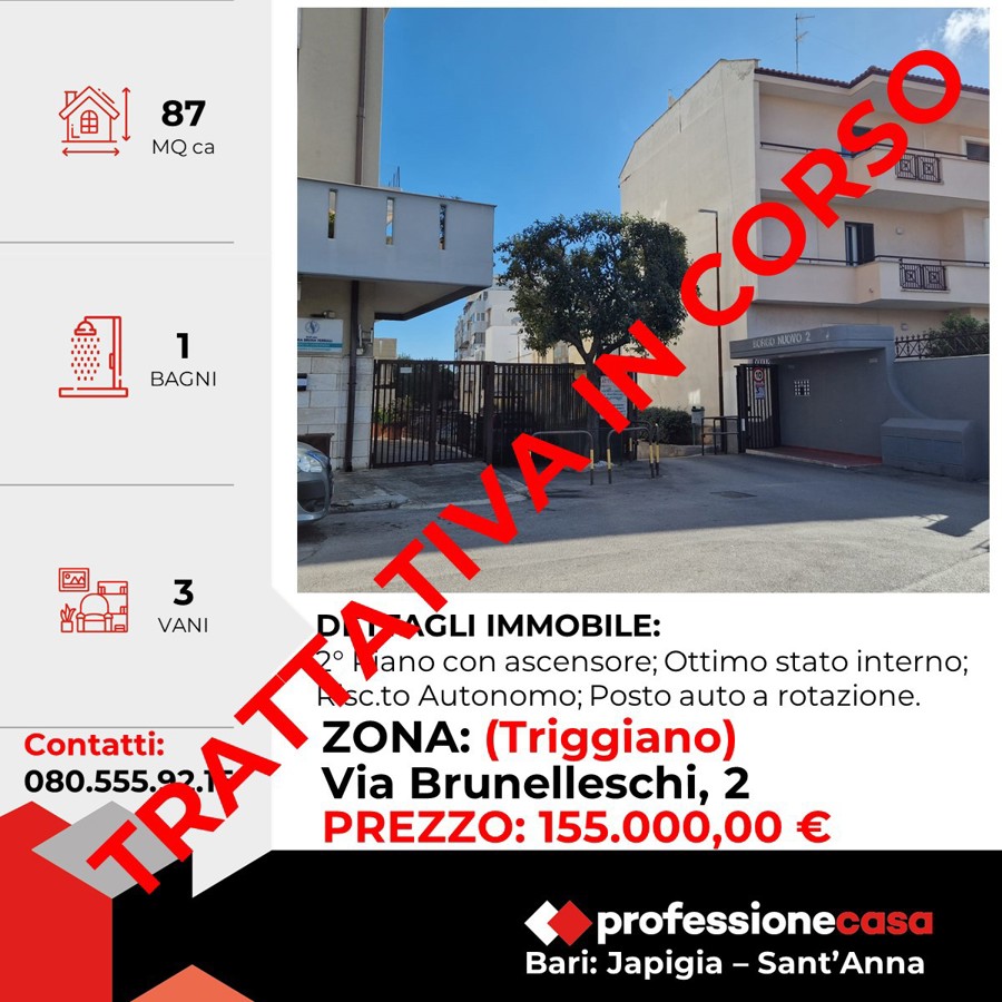 Appartamento in vendita a Triggiano, 3 locali, prezzo € 155.000 | PortaleAgenzieImmobiliari.it