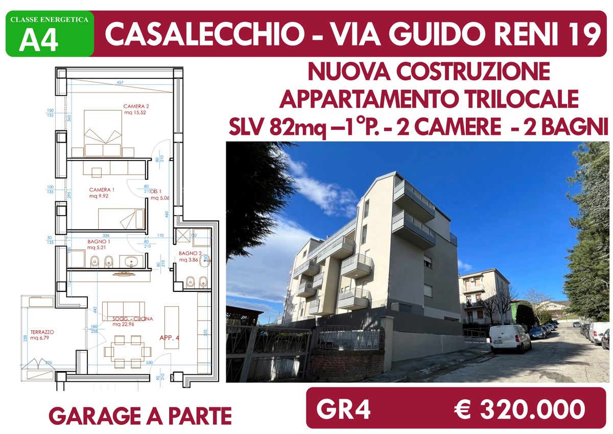 Appartamento in vendita a Casalecchio di Reno, 3 locali, prezzo € 320.000 | PortaleAgenzieImmobiliari.it