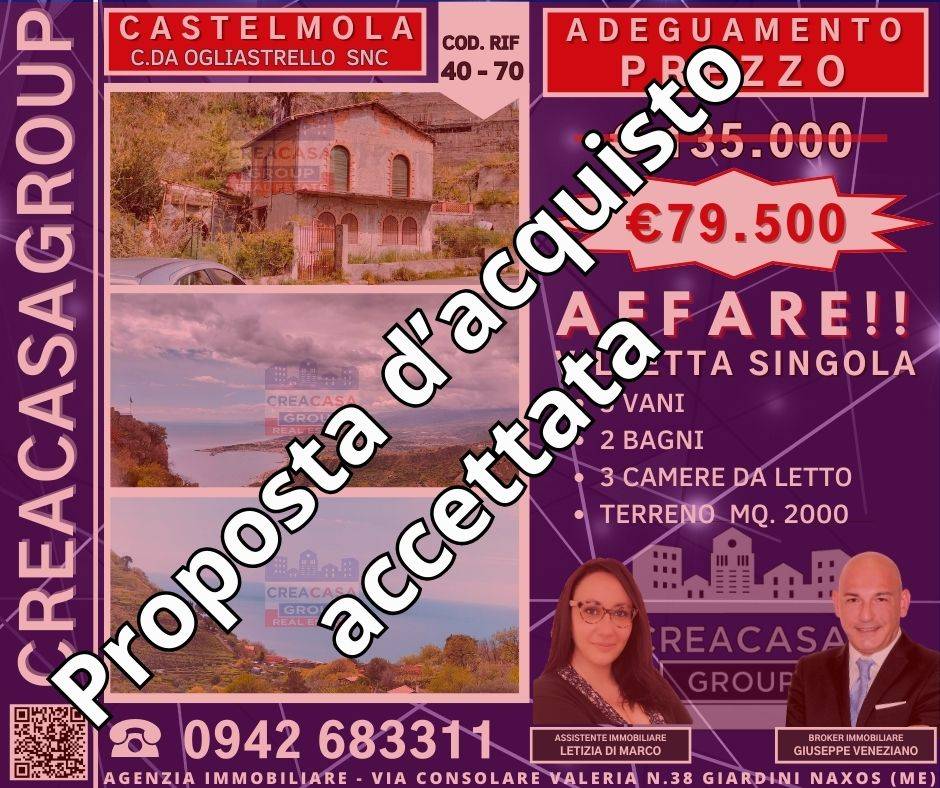 Villa in vendita a Castelmola, 7 locali, prezzo € 79.500 | PortaleAgenzieImmobiliari.it