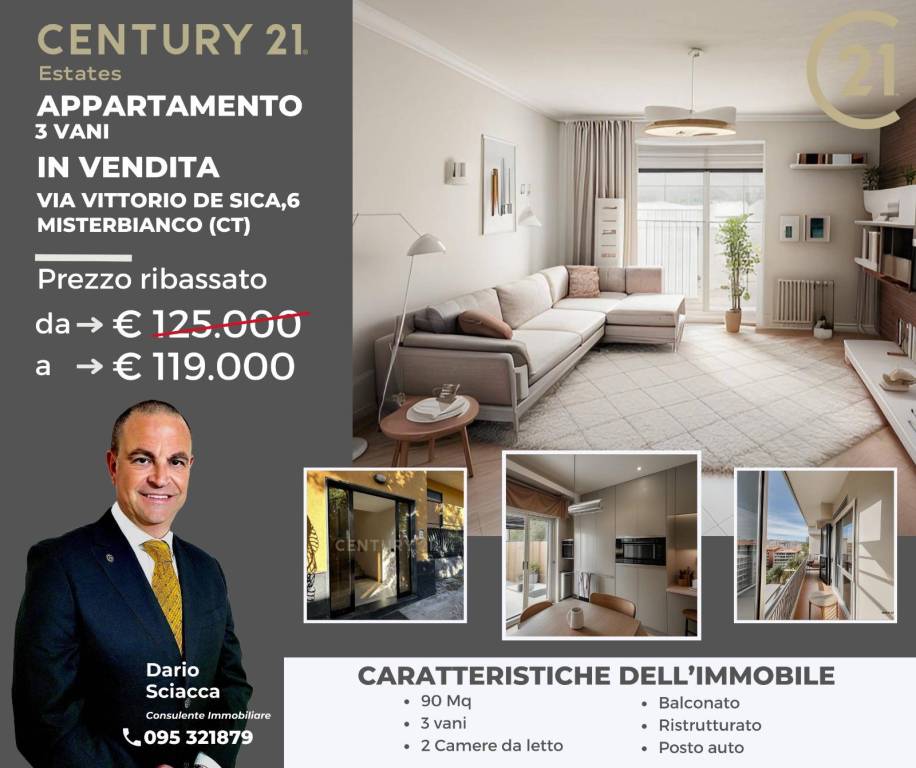 Appartamento in vendita a Misterbianco, 3 locali, prezzo € 129.000 | PortaleAgenzieImmobiliari.it